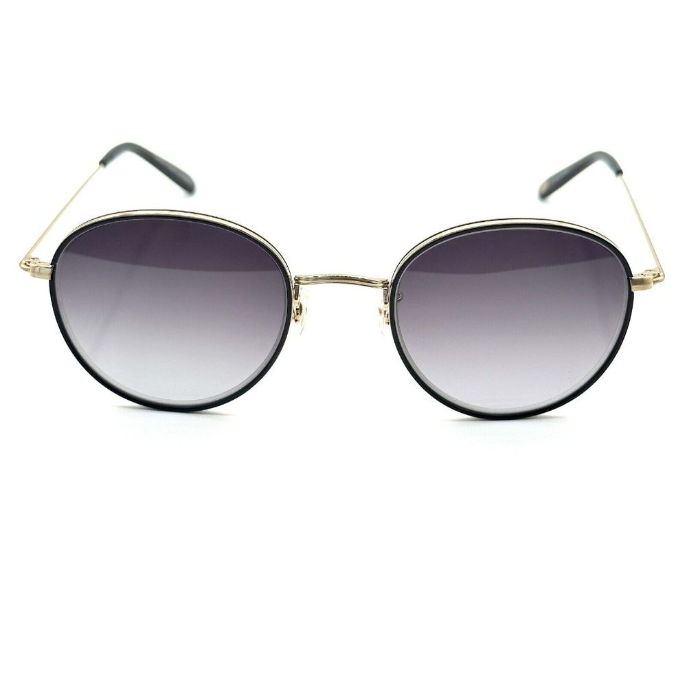 Garrett Leight GLCO Unisex Paloma Matte Black-Gold Sunglasses New